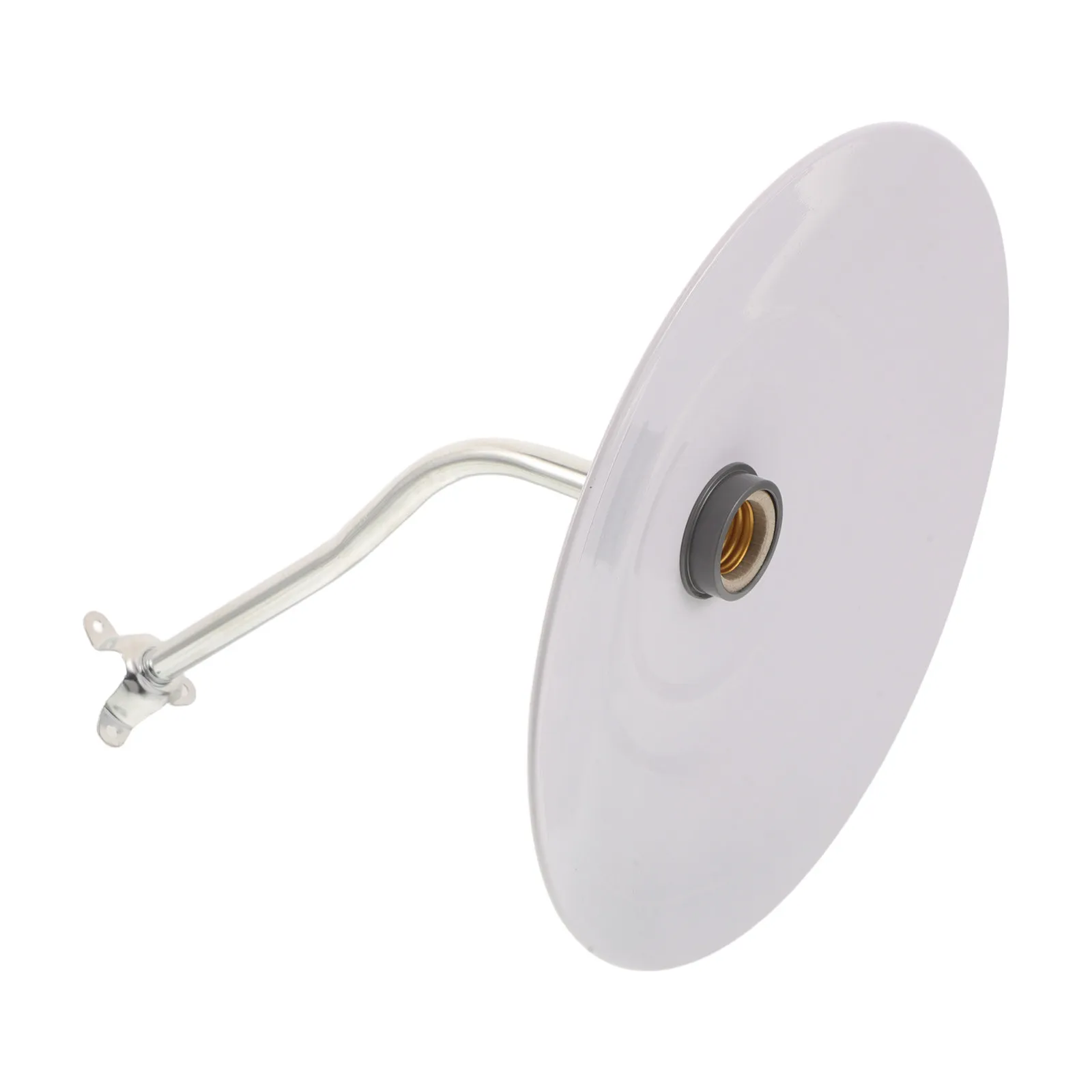 Outdoor Stainless Steel Lamp Shade 12Inch Curved Pole Street Light Fixture Base Industrial Waterproof Lamp Cover Protective