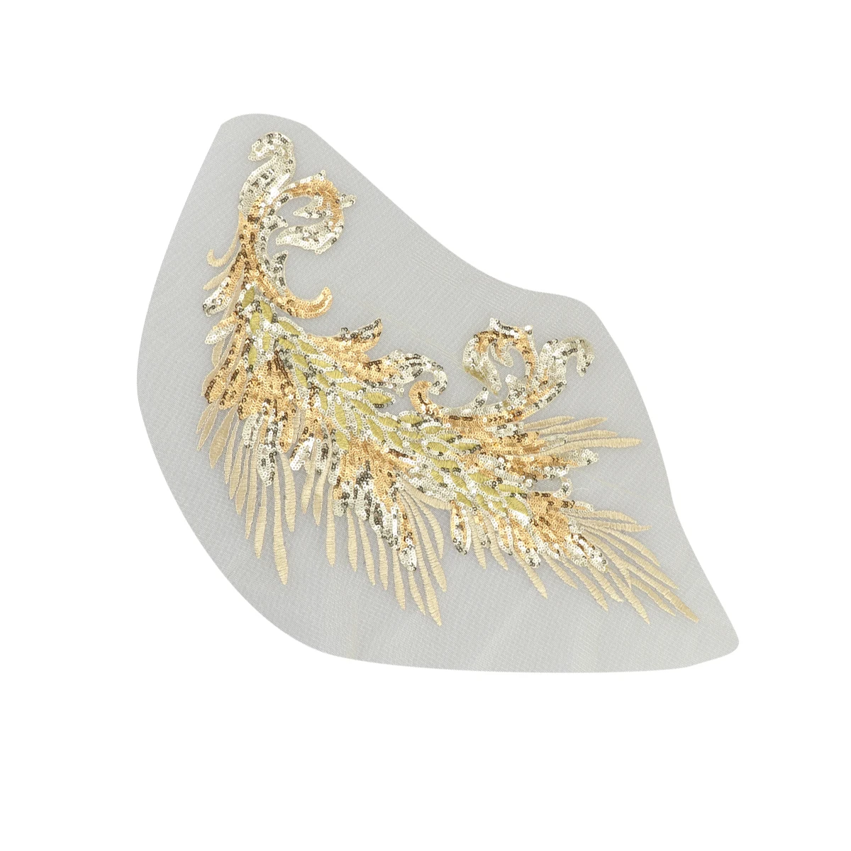 

2 Pcs Sequins Cloth Patch Retro Vintage Accessories Wings Shaped Garment Clothing DIY Craft Embroidery Bright Decorations