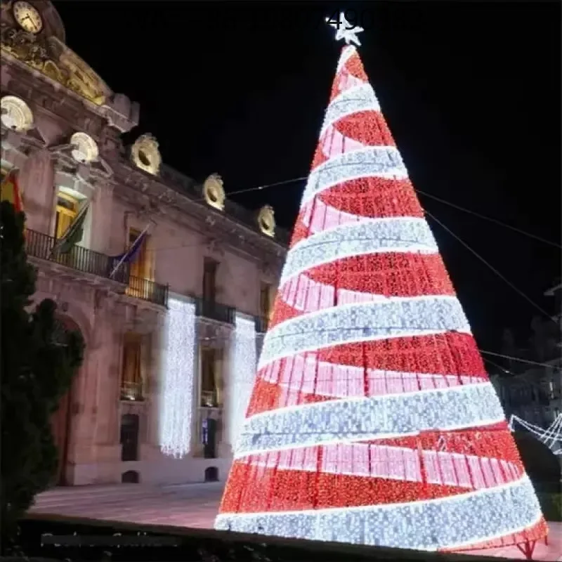 Customized LED PVC Christmas Tree Display 6m 8m 10m Festival Decorative Digital Screen