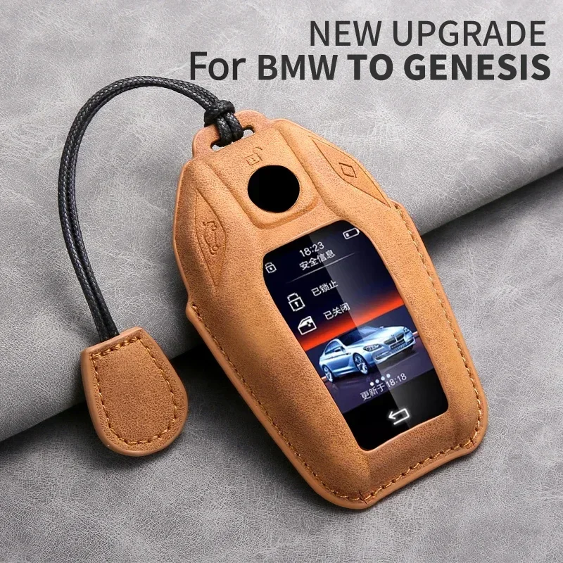 

Leather Car Smart Key Case Cover for Bmw X3 G01 G31 X5 G05 X4 G02 G30 G32 I8 X7 M5X F20 Car Key Case Cover Shell Fob for BMW