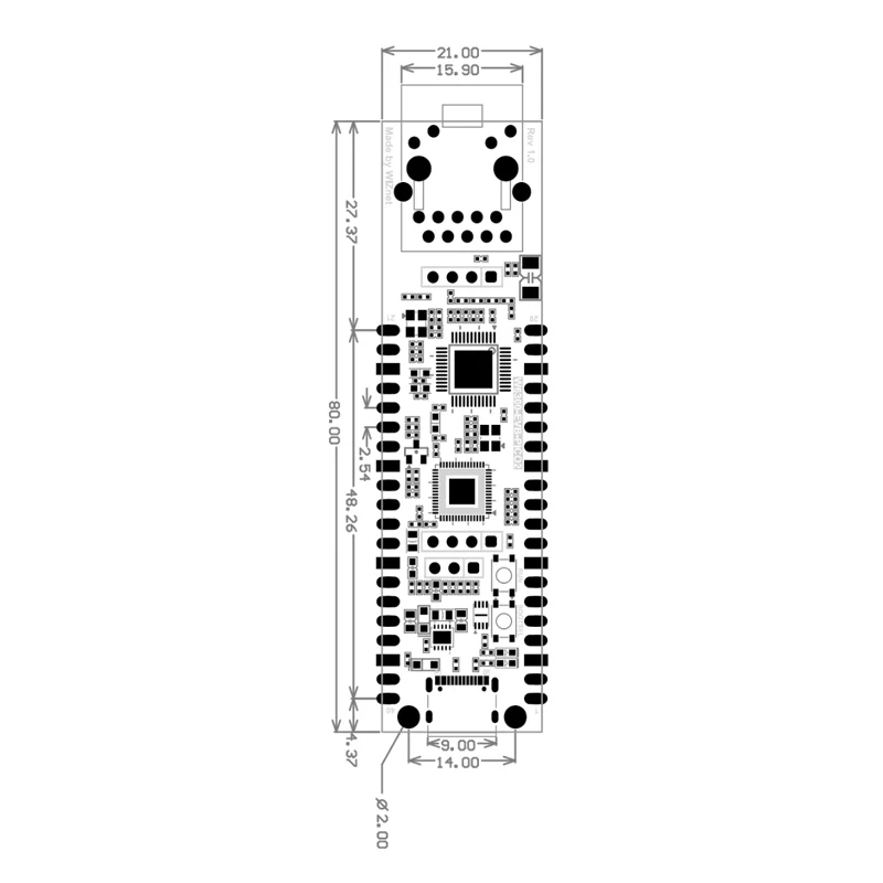 W6300 EVB 2 Ethernet Development Board Kit Evaluation Board Dual Core RP2350 Chip WIZnet