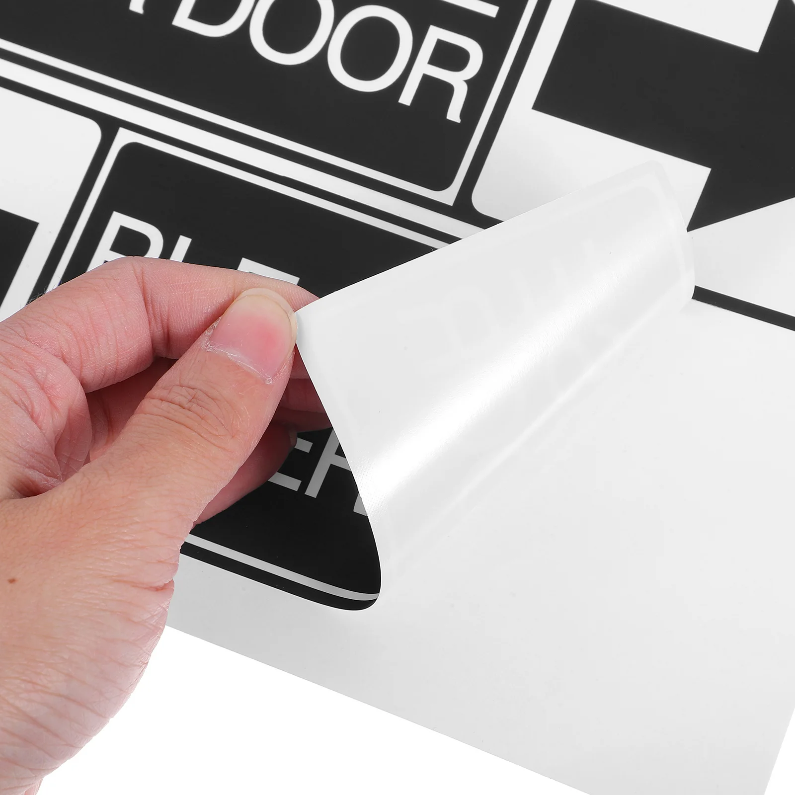 

6Pcs High Visibility Durable Please Use Other Door PVC Stickers for Office Business Home School Door Couplet Sticker