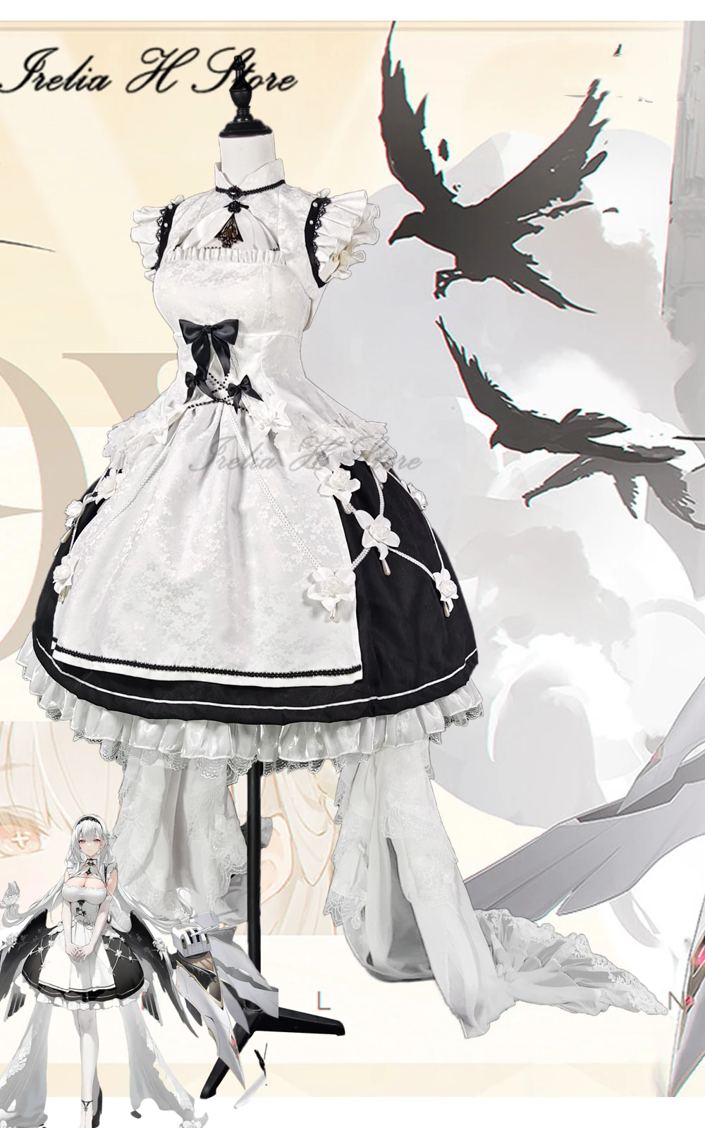 

Irelia H Store HMS Scylla from Azur Lane Scylla Cosplay Costume Maid dress female can custom size