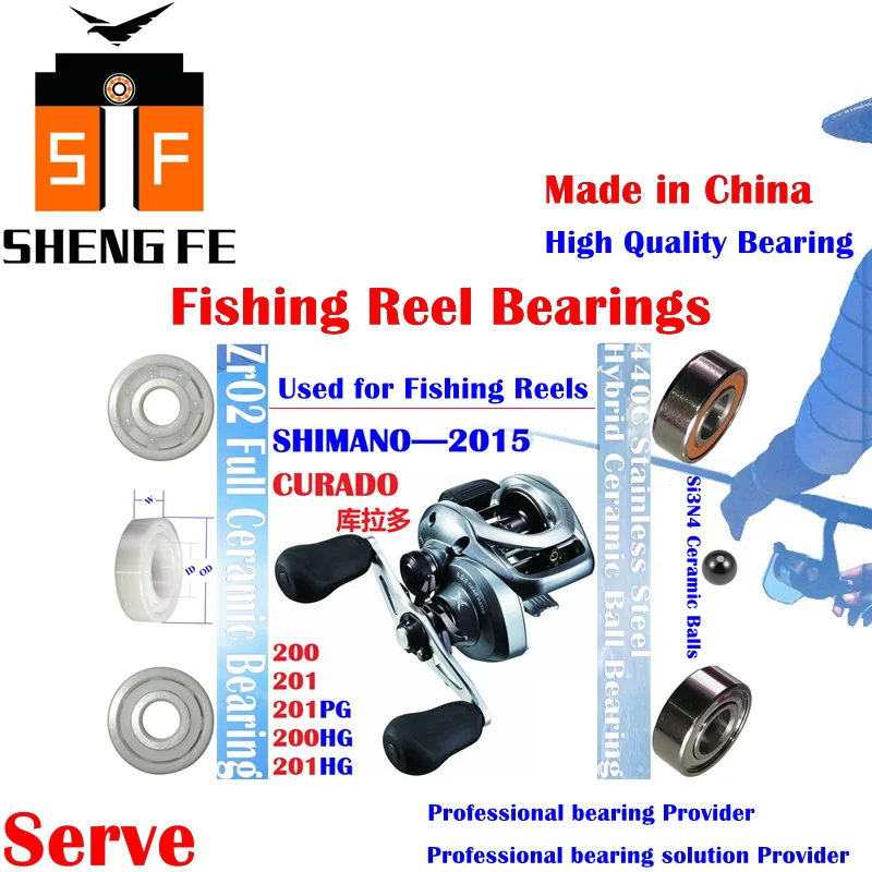 Ceramic Bearings For 2015 SHIMANO CURADO (200/201/200HG/201HG/201PG) Series Baitcasting Fishing reels