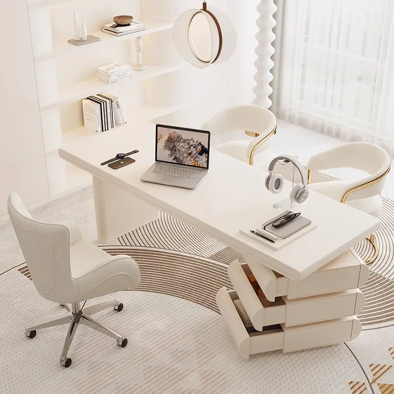 Luxury Study Computer Desks Gaming Corner Office Supplies Coffee Boss Desk Meeting Laptop Table Mesa Oficina Home Furniture