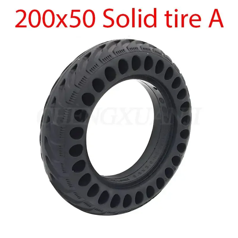 High Quality 200x50 Explosion-proof Electric Bike Scooter Tubeless Tyres  8 Inch Motorcycle Solid Wheel Tires Bee Hive Holes