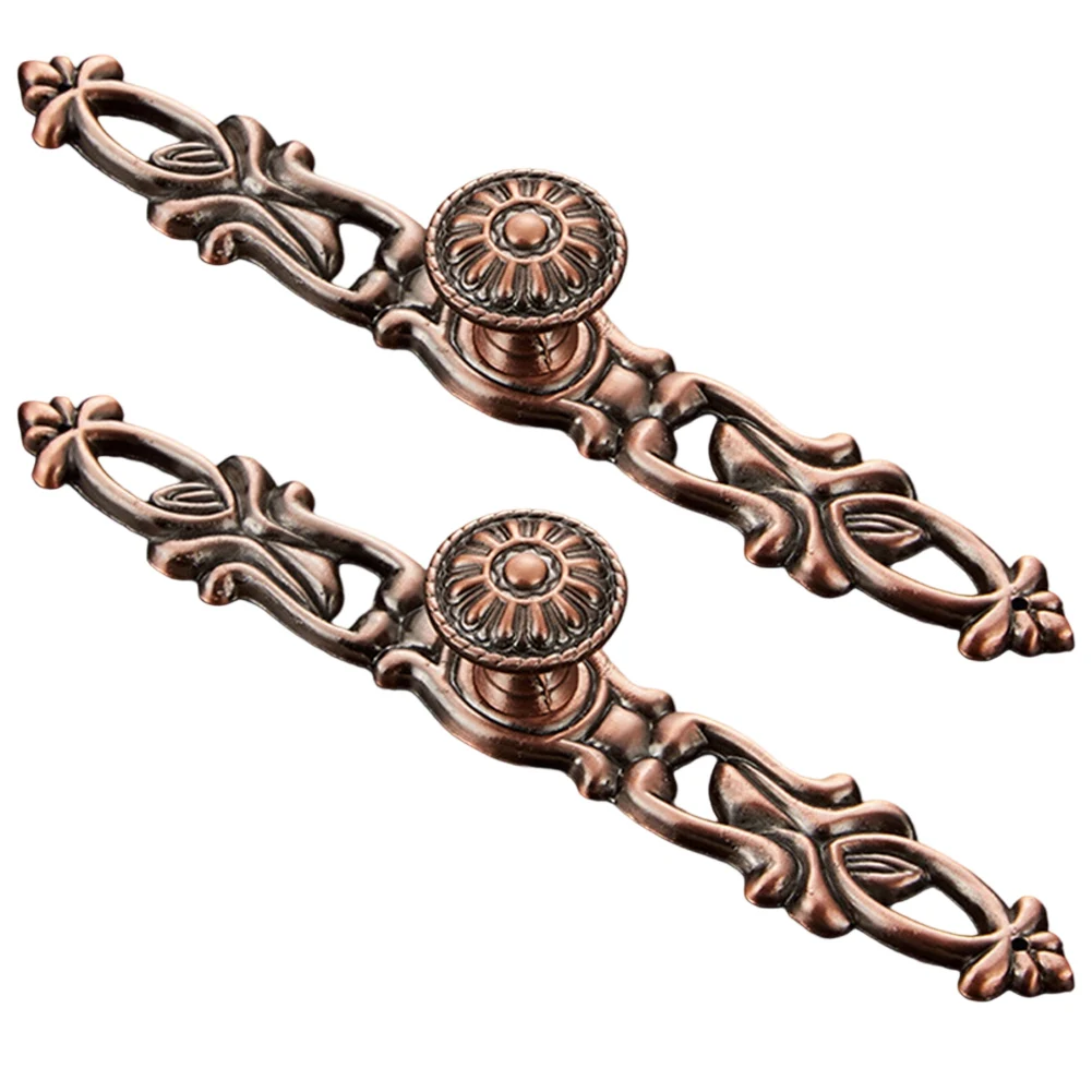 Red Bronze Retro Door Handles for Cabinets and Drawers Vintage Style Pulls Designed for Durable Use and Stylish Home Interiors