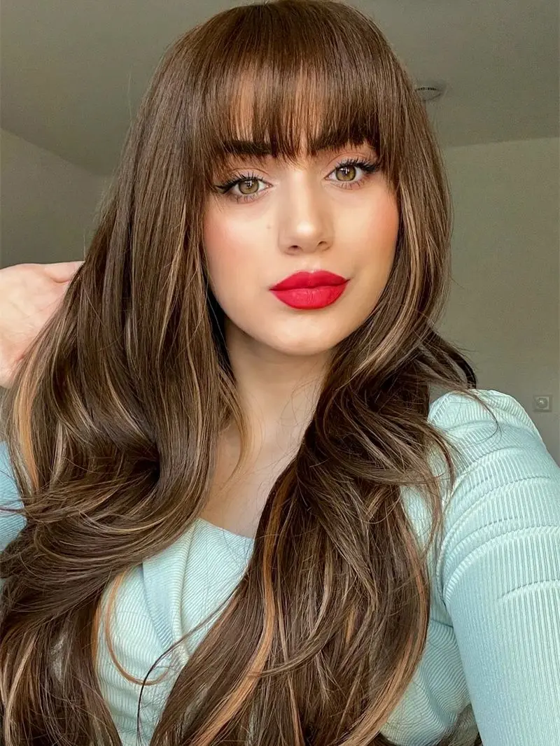 أومبير براون شقراء يسلط الضوء على الاصطناعية HD الدانتيل شعر مستعار أمامي مع الانفجارات جودة عالية غلويليس عالية الكثافة الباروكات الفاخرة للاستخدام اليومي #5