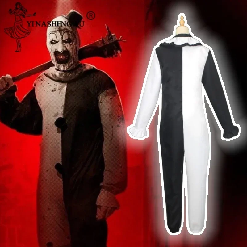 EE01 фильм ужасов 2 косплей костюм клоун комбинезон маска призрака костюмы на Хэллоуин аниме костюм ужас боди черный Ha & 0Ww