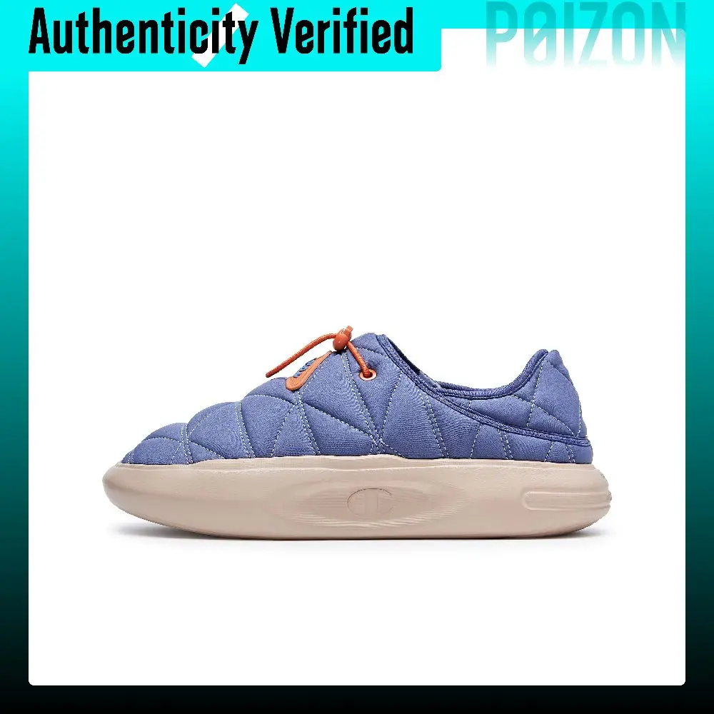 Champion Fabric Low-top Casual Shoes Women's Iron Blue/Flame Red U4DFASW01M1