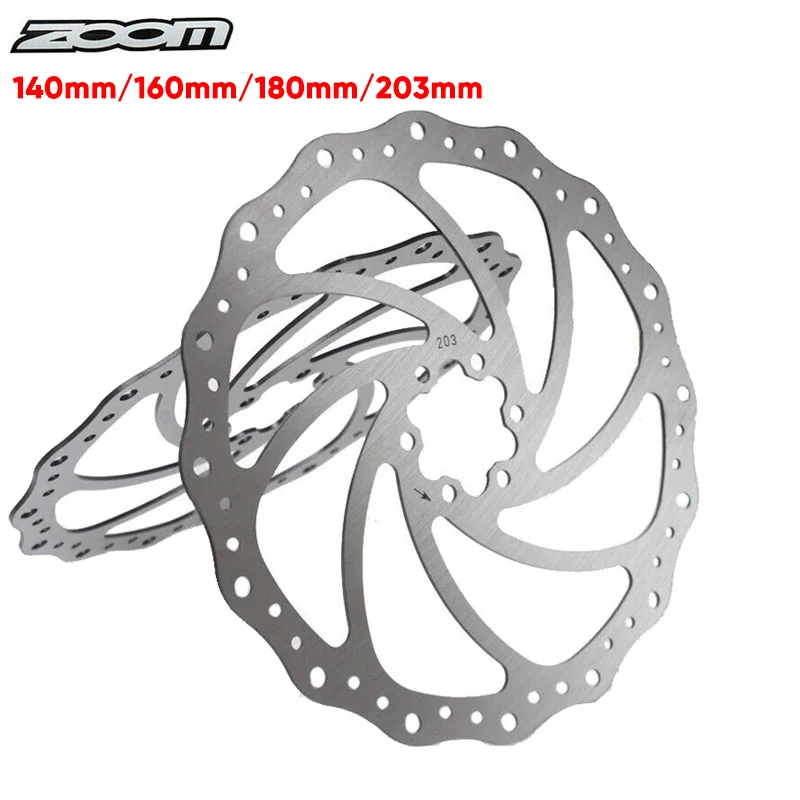 Zoom Brake Rotor 140mm 160mm 180mm 203mm Center Line Disc Brake MTB Brake Rotor Mountain Bike Hydraulic Brake Rotor Bicycle Part