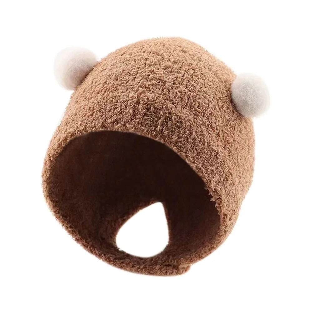 

Plush Hat Cartoon Autumn Winter Hats Thickened Hip Hop Warmer Warm Bonnet Cute Newborn Cap Baby Children Kids