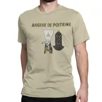 Camiseta estampada Angine De Poitrine Rock Band para unisex, camisetas de algodón, ropa de manga corta