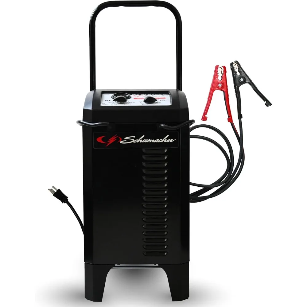 شاحن بطارية السيارة اليدوي بعجلات كهربائية من شوماخر 10 أمبير ومحرك 250 أمبير، حل 2 في 1، معزز 50 أمبير، لطاقة 6 فولت/12 فولت