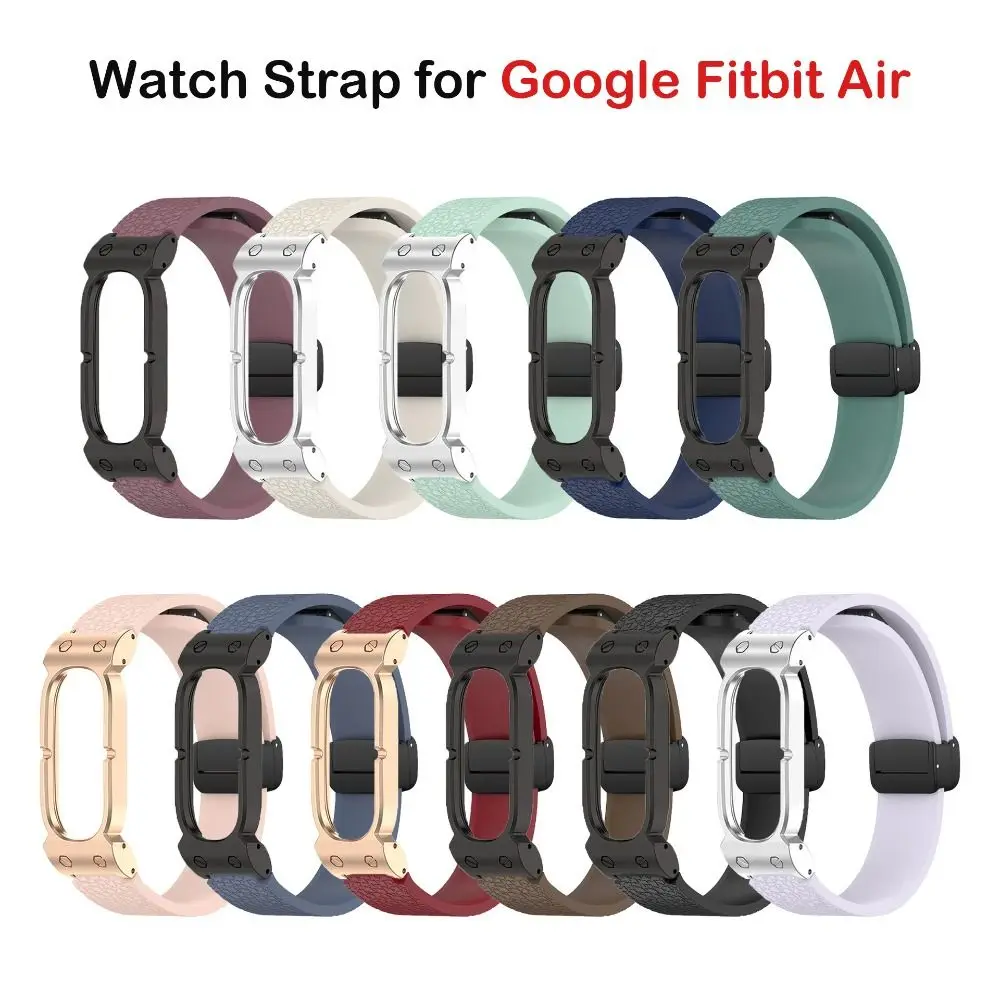 Nouveau bracelet de sport en silicone souple et réglable, bracelet de remplacement magnétique pour Google Fitbit Air pour hommes et femmes