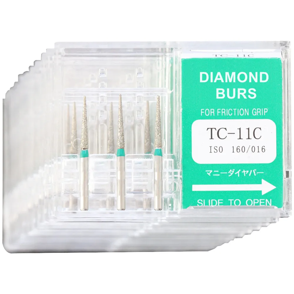 

10 Packs Dental Diamond Burs Coarse Polisher Drill Tools FG 1.6mm Optional For Dentistry High Speed Handpiece Polishing Carving