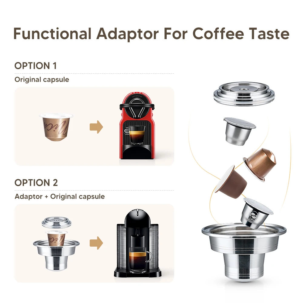 iCafilas Adapter Convert Original Capsules for Krups Nespresso Vertuo PlusXN903 for Delonghi ENV135 Coffee Machine