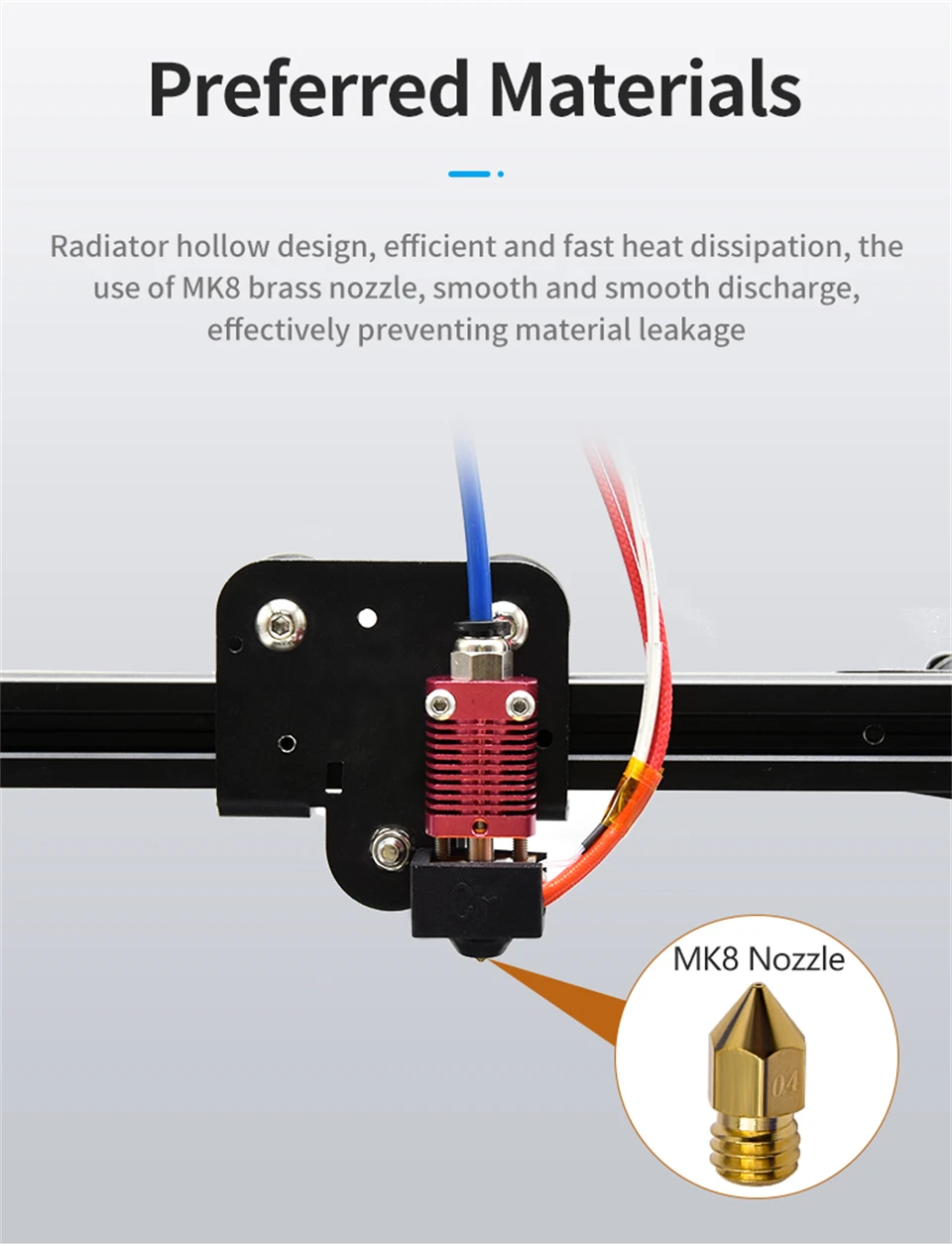 3D-Druckerteile Hotend montiert Extruder Metall Hotend Kit für Creality Ender 3 Ender 3 V2 Ender 3 Pro CR10s Hotend Extruder Kit – Detail 4