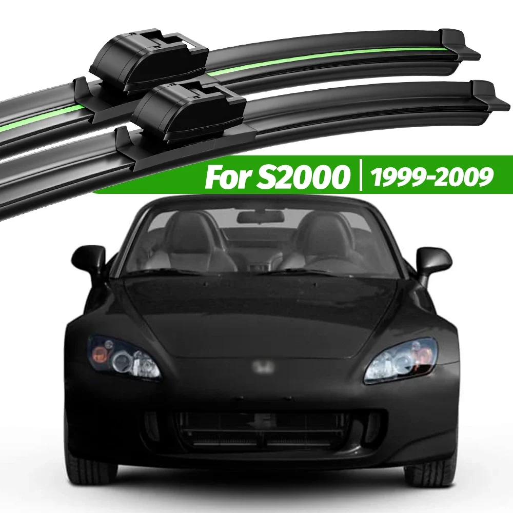 For Honda S2000 1999-2009 2pcs Front Windshield Wiper Blades 2000 2002 2003 2004 2006 2007 2008 Windscreen Window Accessories