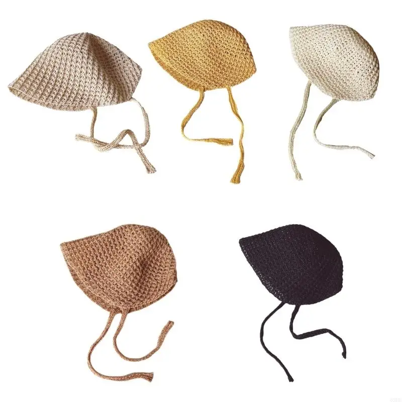 63HE Outdoor Baby Bucket Hat Infant Girl Fisherman Hat Sun Proetction Summer Children Kid Princess Beach for 2-6Y