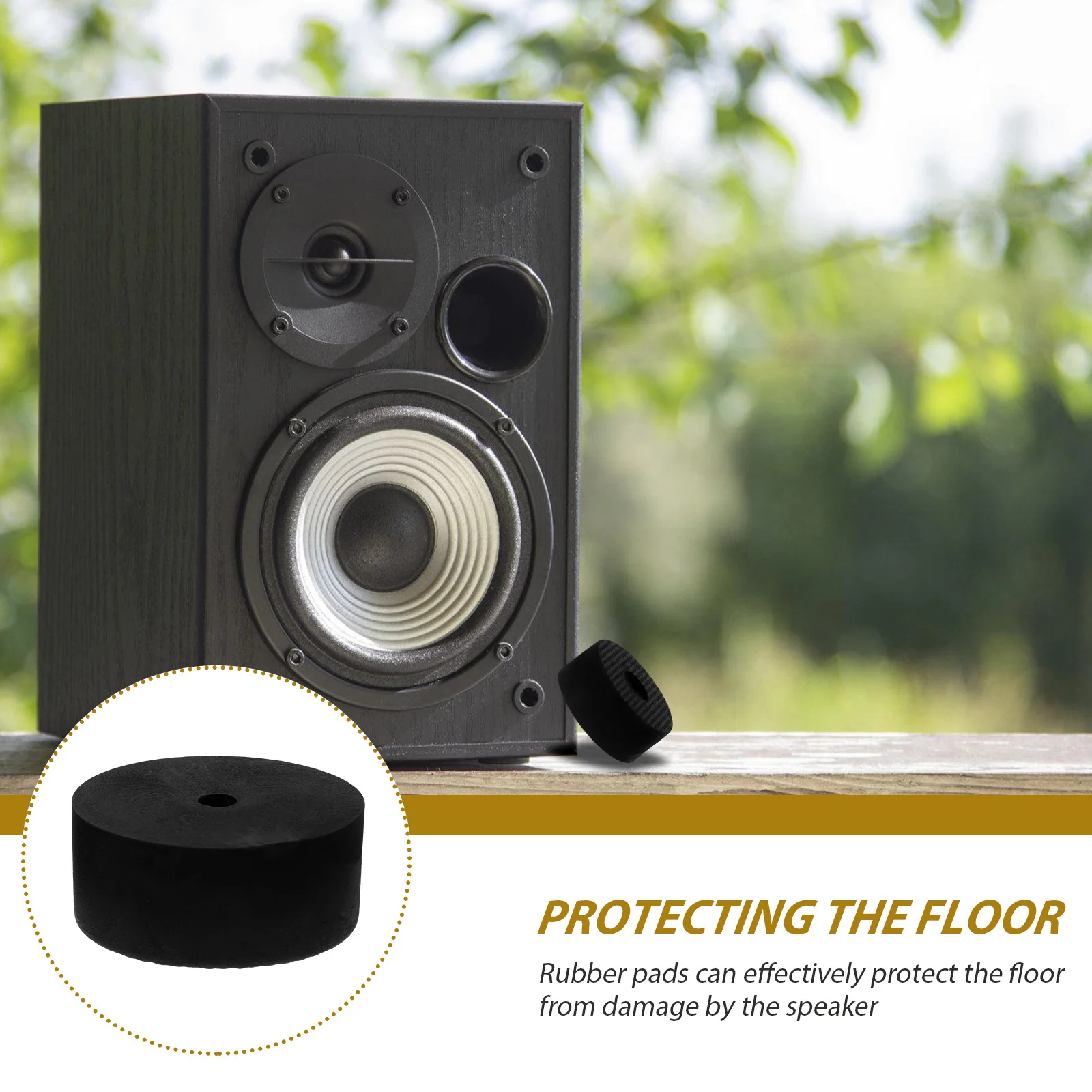 

8Pcs Amplifier Cabinet Feet Pads Rubber Isolation Anti Vibration Speaker Feet Cushion Audio Equipment Floor Protection