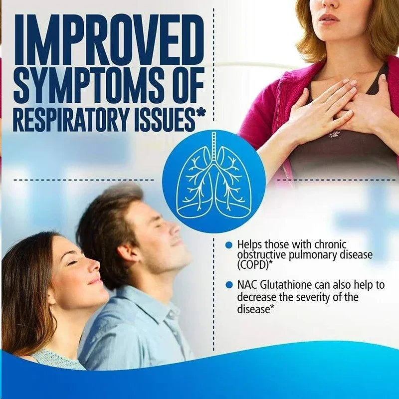 مكمل NAC L-Glutathione يدعم البشرة الجميلة والبشرة الصحية ومضادات الأكسدة والمناعة والصحة العامة