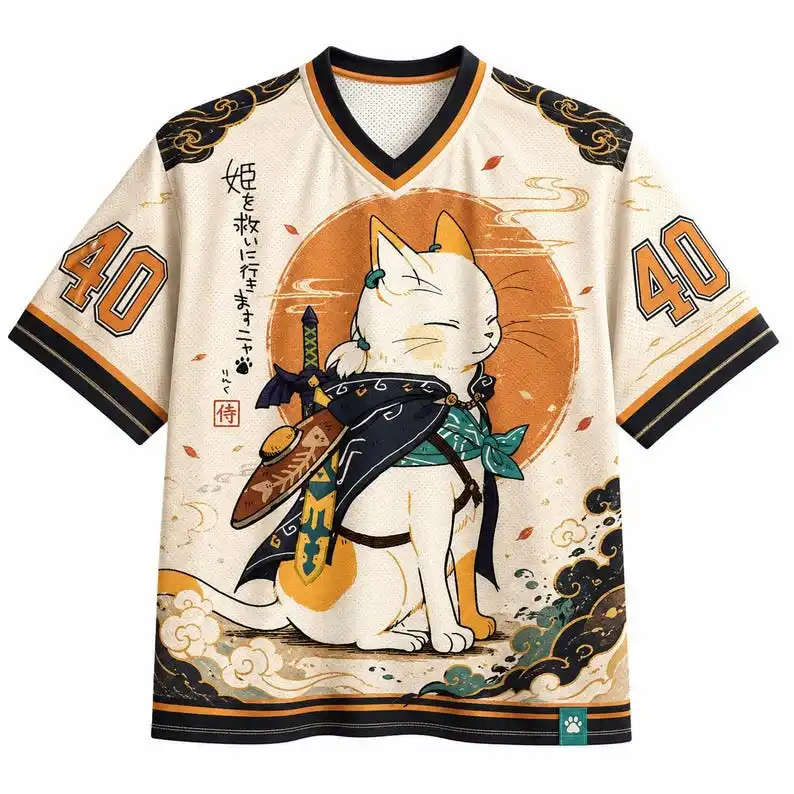 camiseta-esportiva-de-secagem-rapida-e-respiravel-com-decote-em-v-estampa-de-gato-branco-guerreiro-de-desenho-animado-para-casais-e-familias-novidade-de-verao-mais-vendida