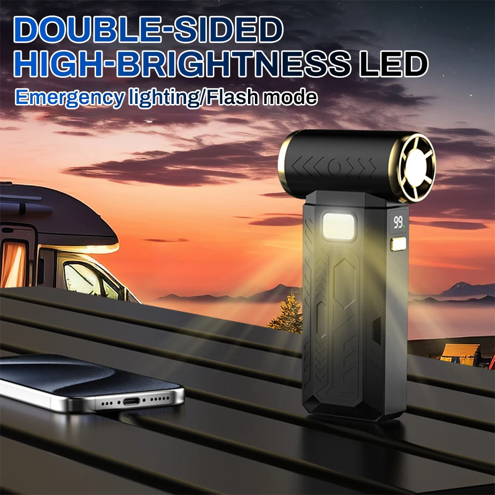 

130000 об/мин жестокий вентилятор, мощный электрический воздуходувка, портативный пылеочиститель TypeC, зарядка, 53 м/с, бесщеточный турбоструйный вентилятор