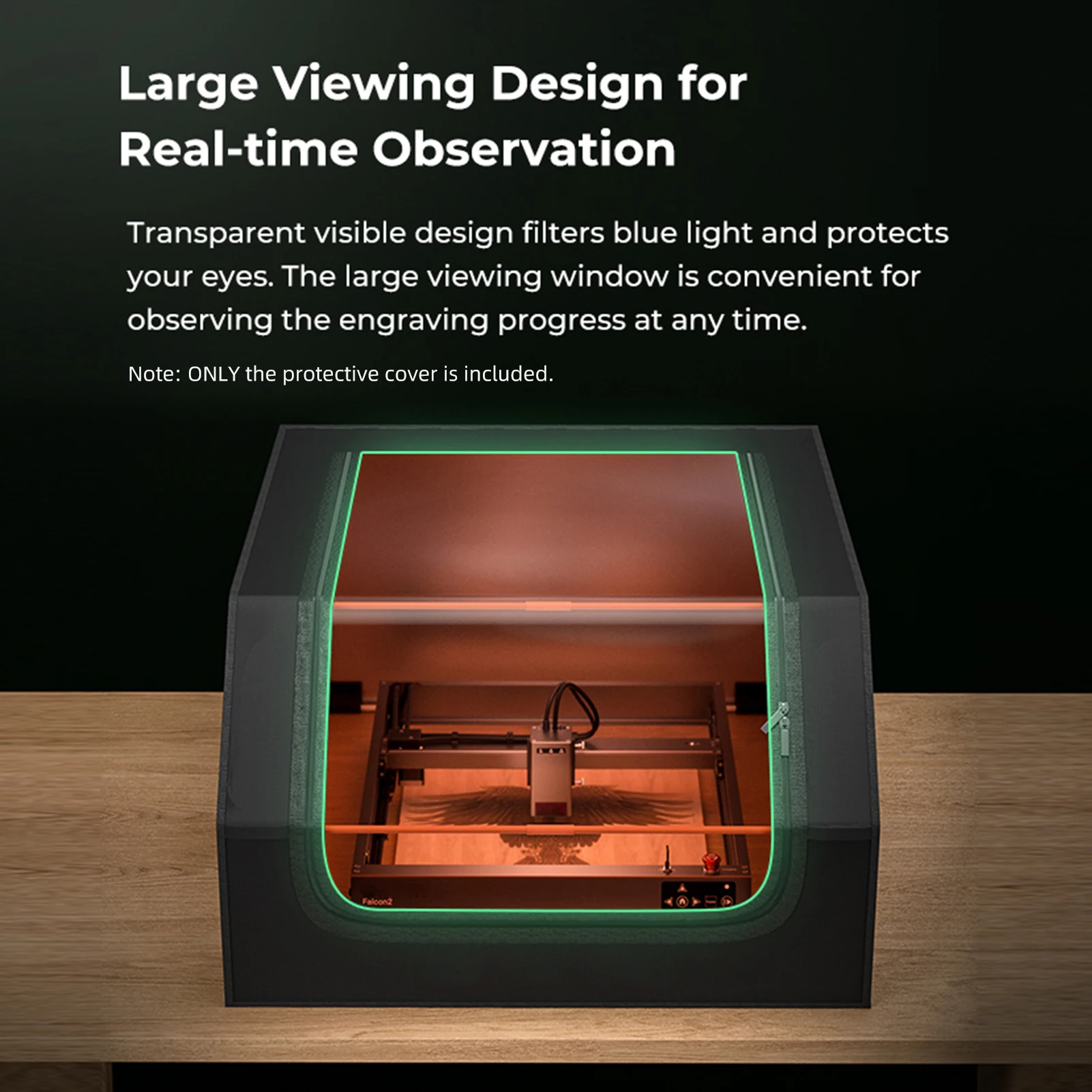 Creality Protective Cover Laser Engraver Enclosure with Vent Eye Protection Fireproof Dustproof Noise Reduction Laser Cutting En