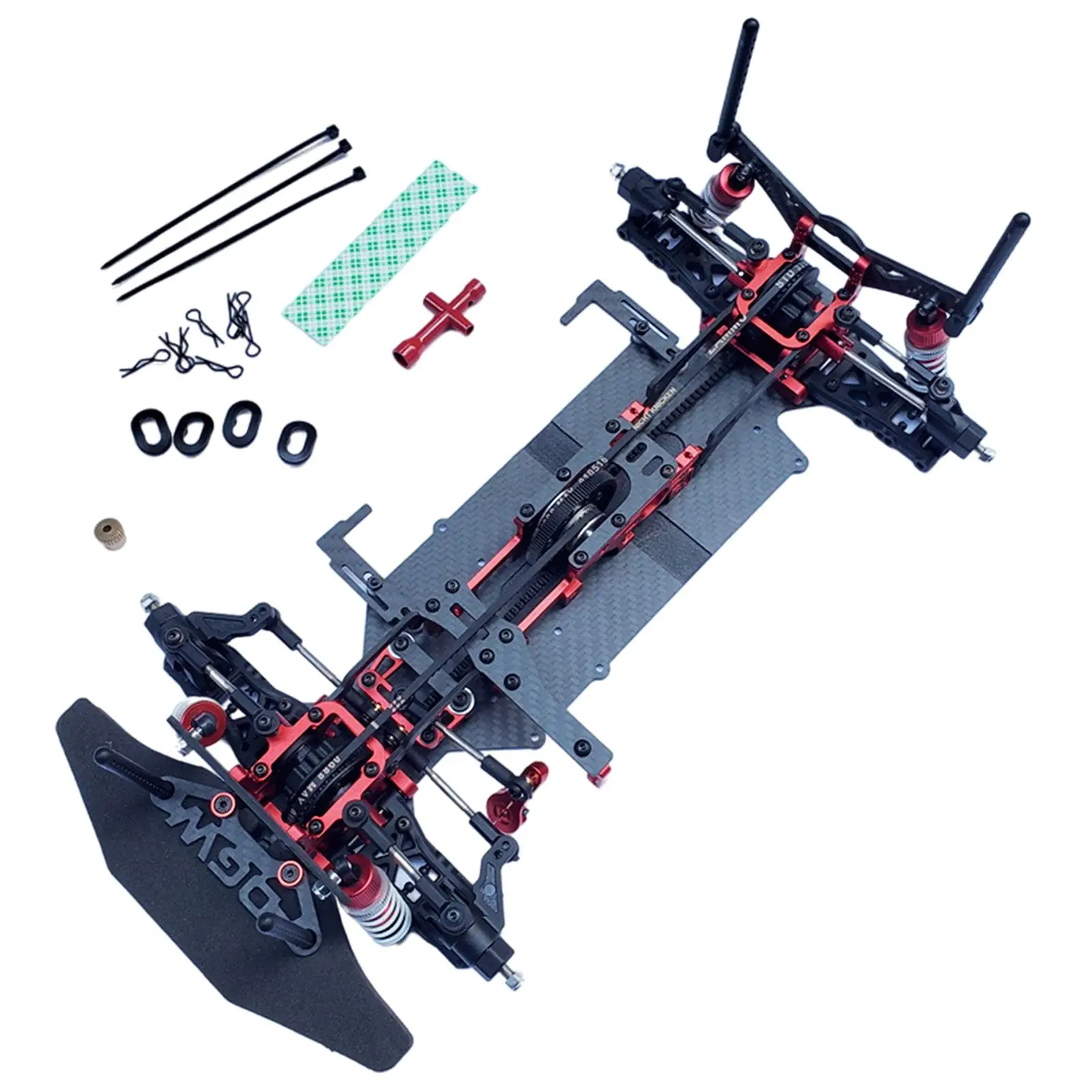 

1 Set RC Car On-Road Car Body Frame 260mm Wheelbase 4WD 4WD Driving System for 1/10 Racing Car Parts Upgrades Kit Accessories
