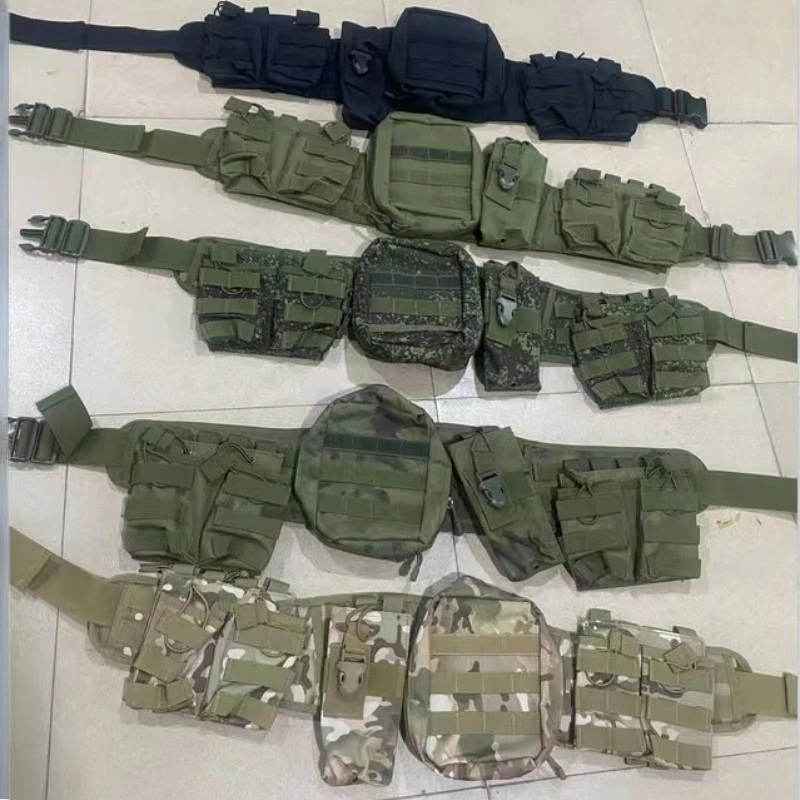 

Outdoor Waist Wrap Green Ruin MC EMR Camouflage Tactical Belt Set Multi-functional Molle Belt Accessory Bag Hunting