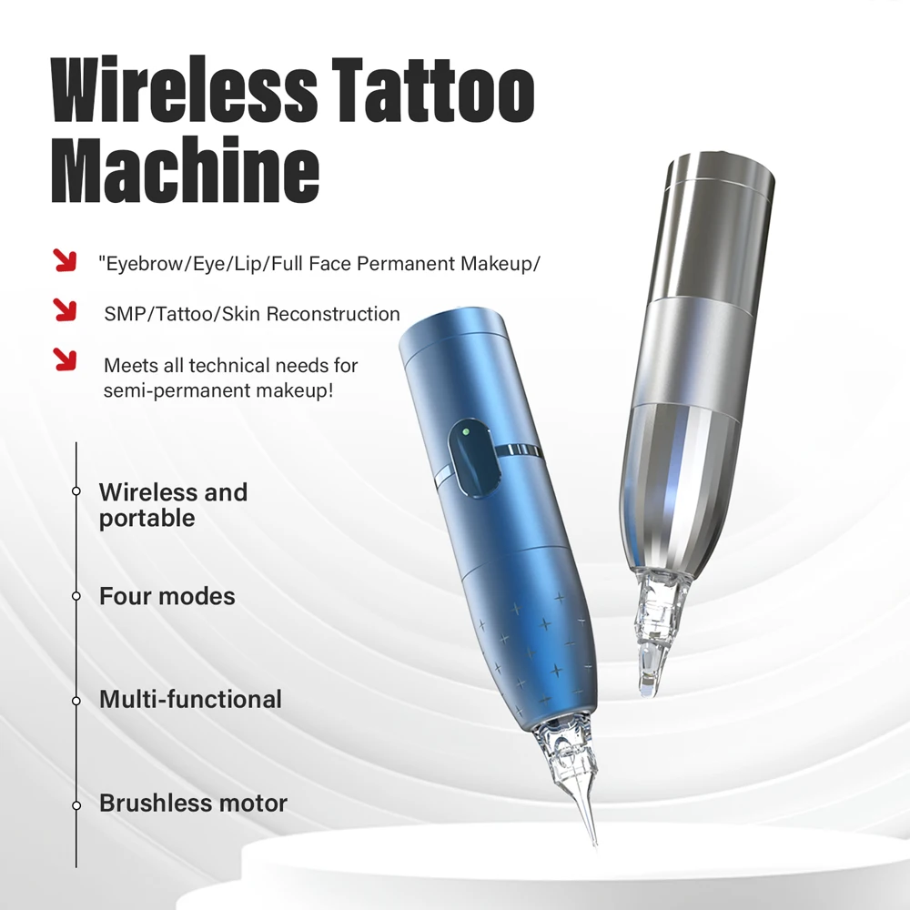 NUOJO Professional Wireless Tattoo Machine 1800mAh Universal Tattoo Pen For SMP Scalp For Eyebrows Lips & Body Permanent Makeup