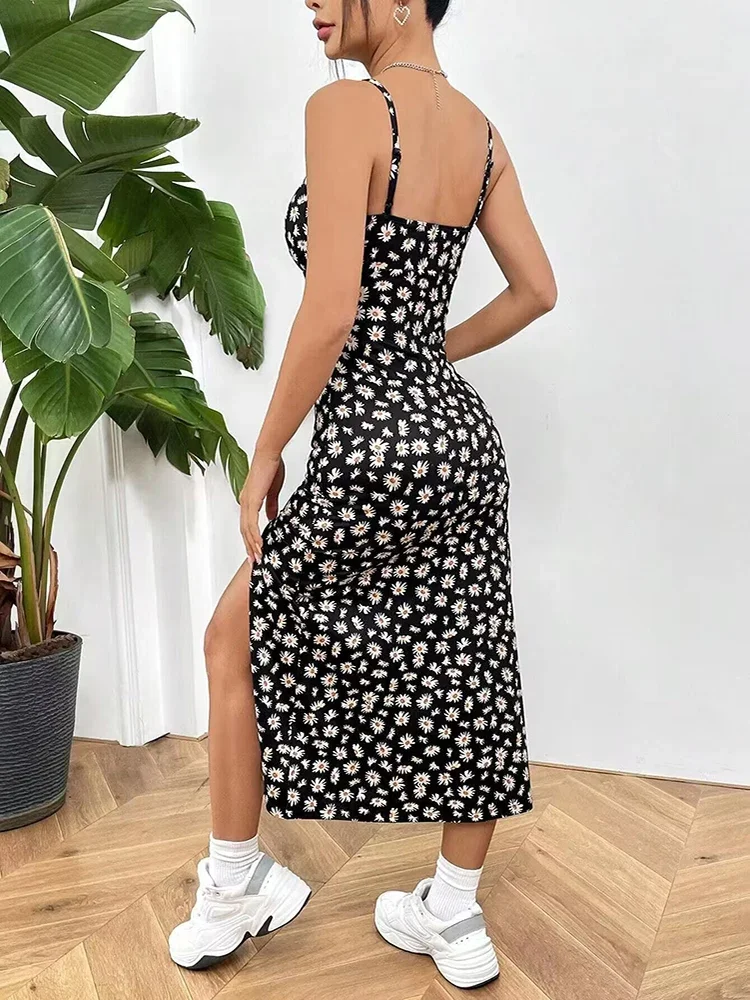 Summer Sexy Sleeveless Halter Dress For Women Long Dresses Women Clothing Dress Women Green Dresses