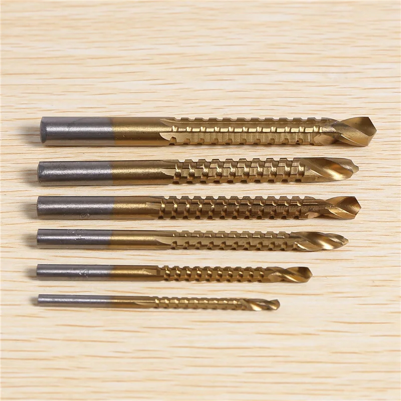 A19F-12 Pcs HSS Milling Drills Set Wood Drill Bits Drill Set For Wood Metal K075