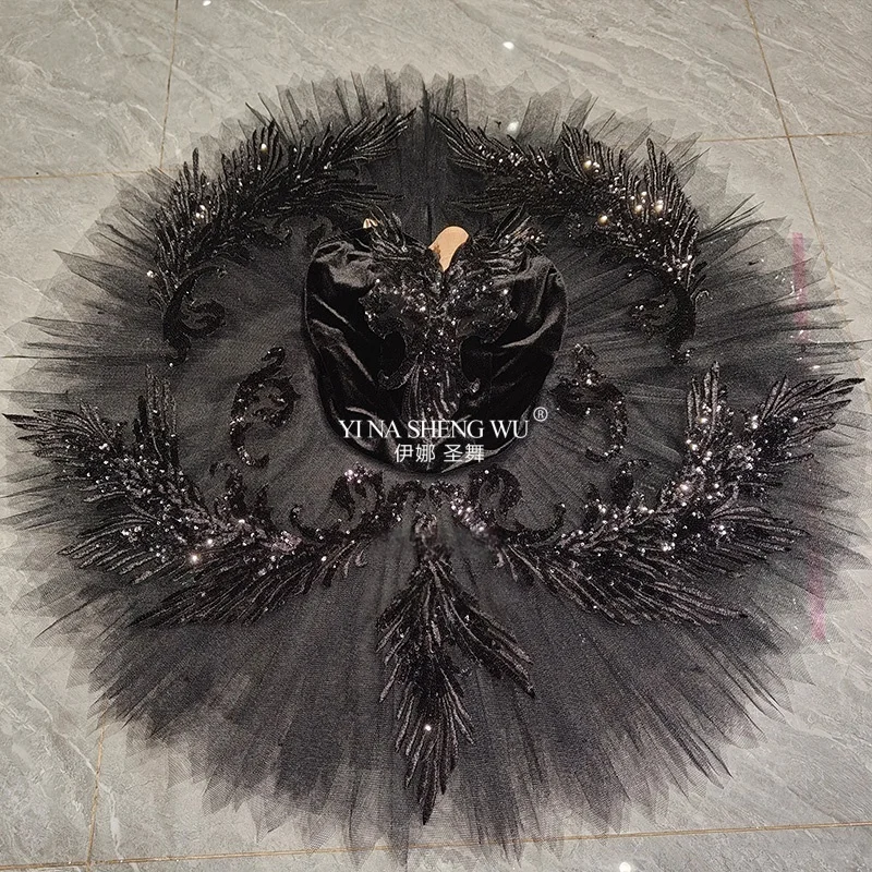 جديد البجعة السوداء الباليه تنورة قصيرة ريشة نمط المنافسة الدولية الأبيض سوان أداء زي بلوبيرد تخصيص #6