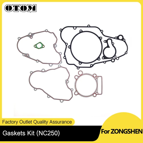 OTOM-Kit completo de juntas para motocicleta, juego de motor de extremo superior e inferior para ZONGSHEN NC250 250cc KAYO T6 K6 BSE J5 RX3 ZS250GY-3, 4 válvulas