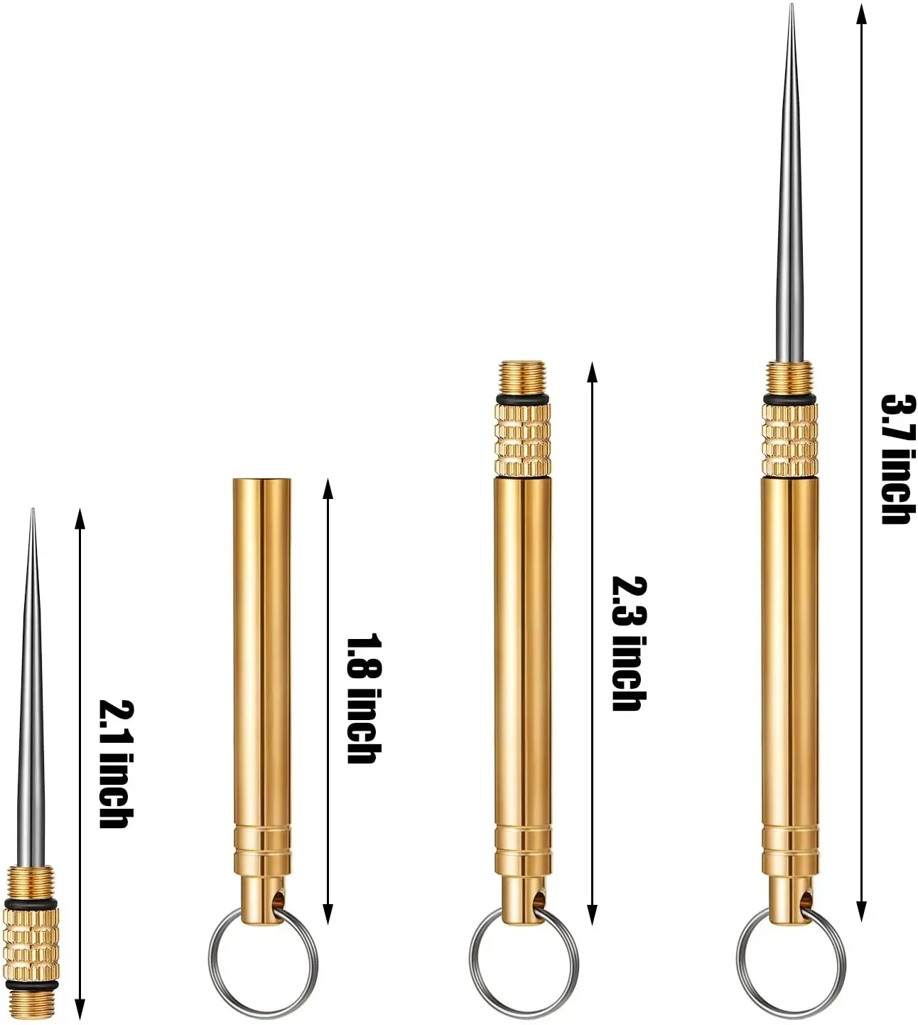Portable Titanium Alloy Toothpick Brass Creative Combination Stainless Steel Portable Toothpick Fruit Toothpick Outdoor Tool