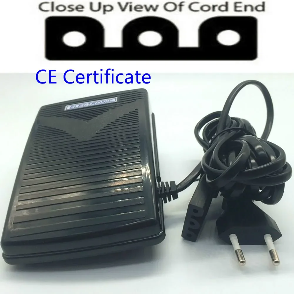 Pedal de controle de pé para máquina de costura, cabo com para cantor 4411 4423, decoração quântica resistente, pedal cantor, plugue europeu, euaplug