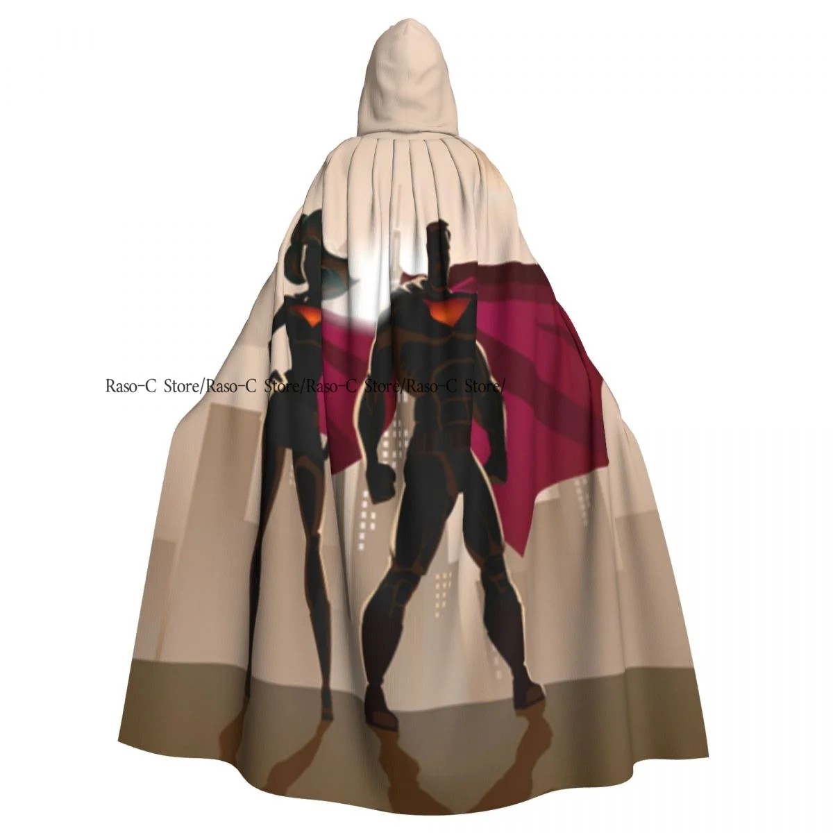 Long Cape Cloak Super Woman And Man Heroes In City Solving Crime Hot Couple In Costume Hooded Cloak Coat Autumn Hoodies