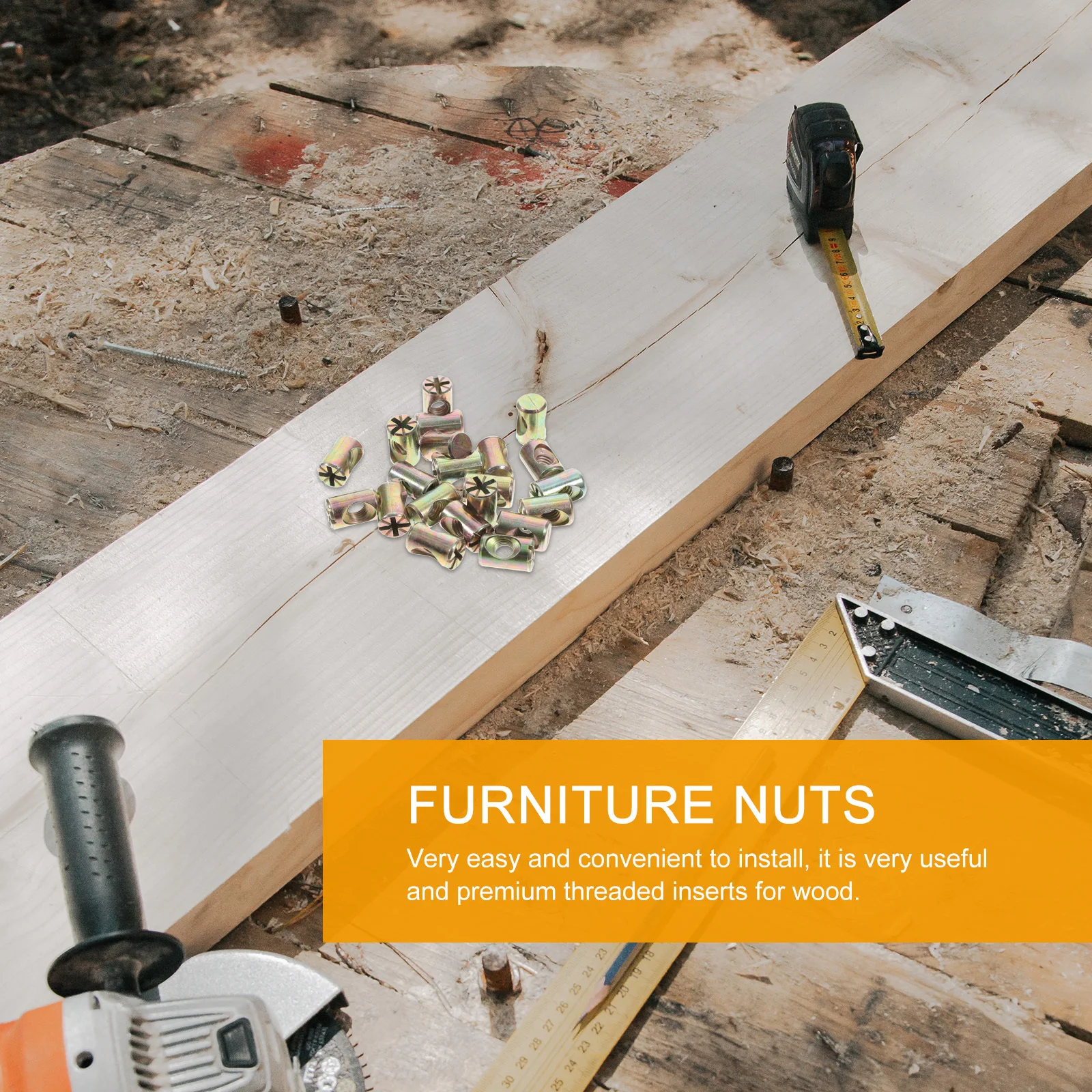 

20Pcs Barrel Nuts for Beds Crib M6x15mm Hard Material Slotted Dowel Fastener Replacement Hardware Nut Truck Nuts