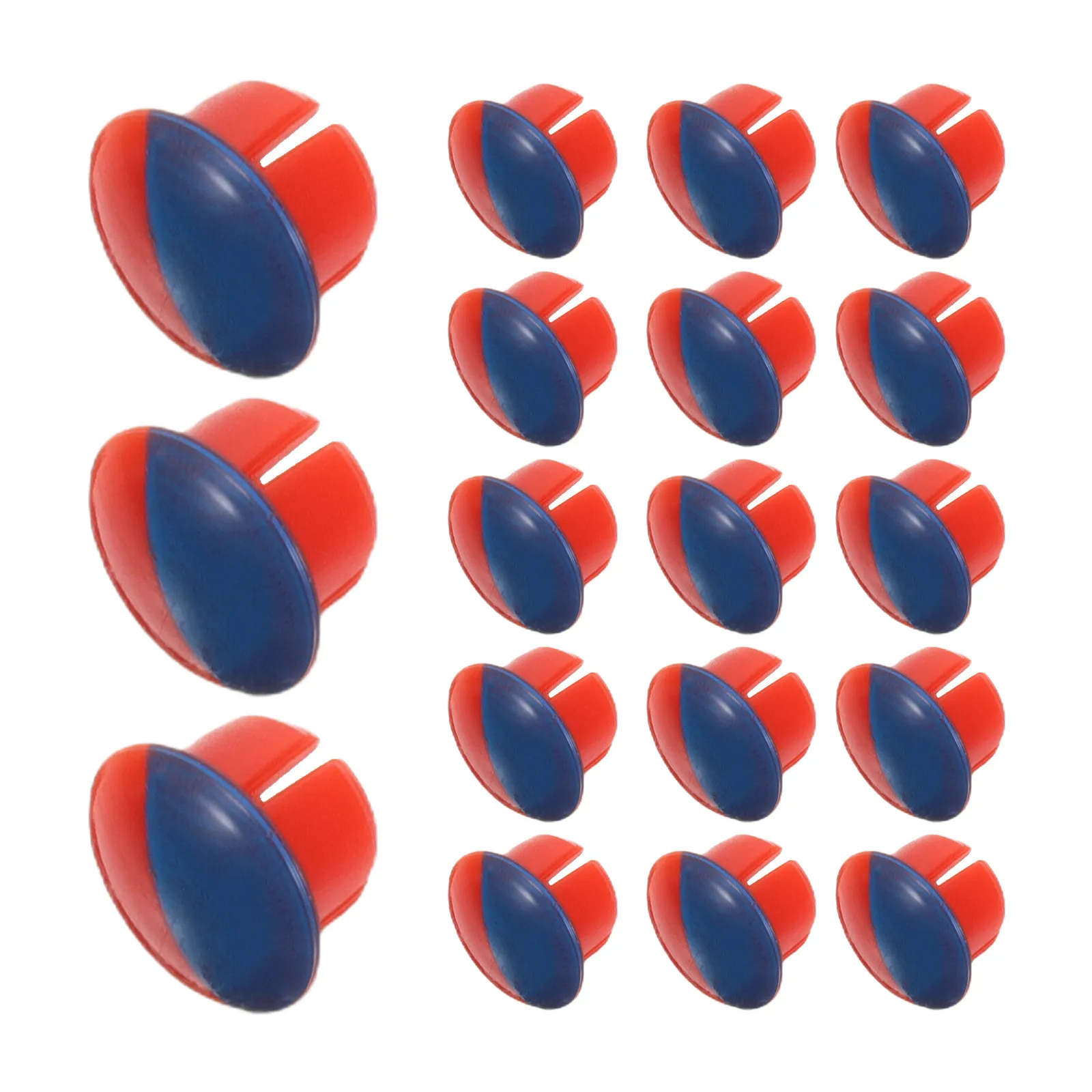 40Pcs Water Faucet Cap Cover Hot Cold Indicator Clear Red Blue Plastic Sink Faucet Knob Caps Replacement Handles for Bathroom