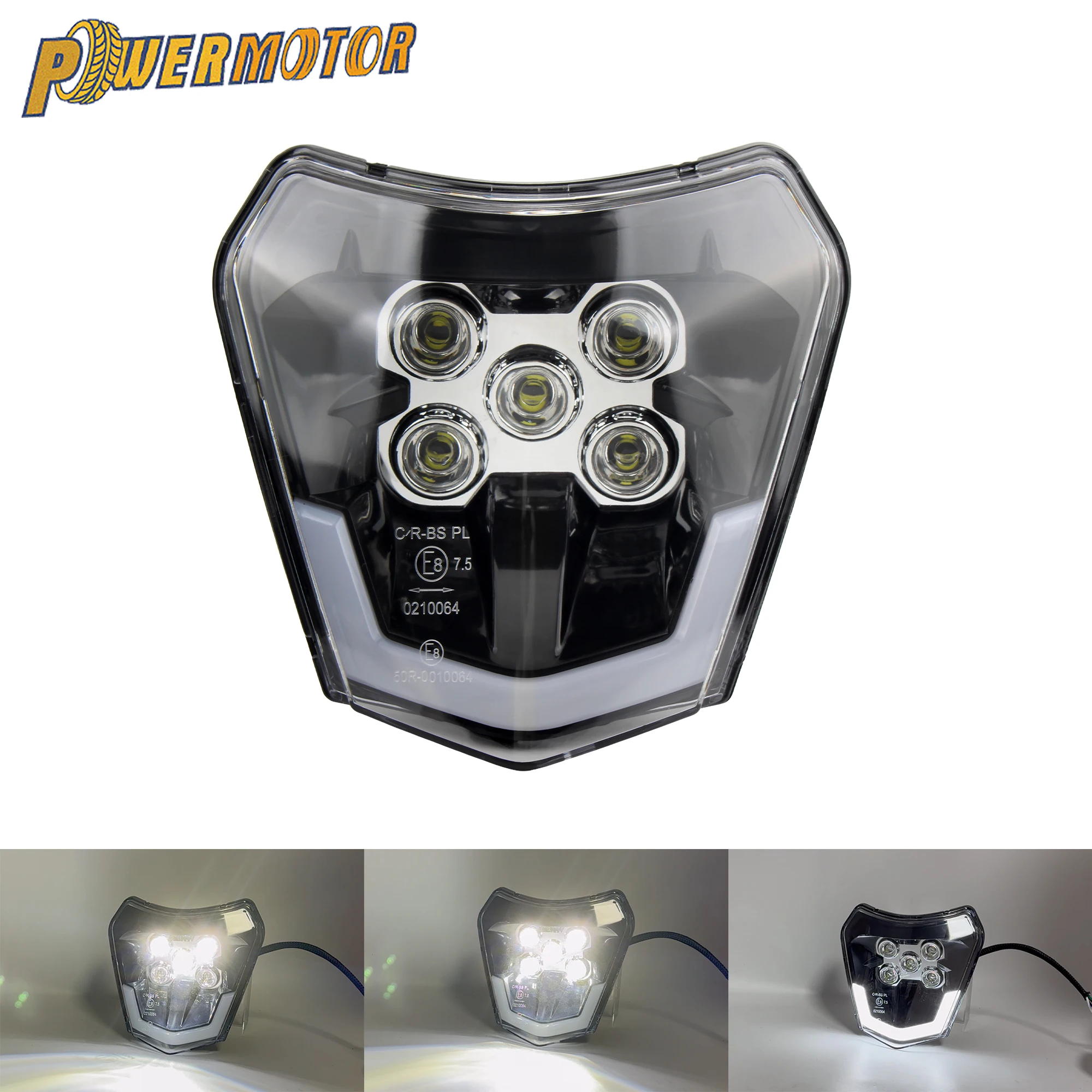 

Enduro Motocross Headlight Wick for EXC XC SX XC-W 125 250 300 350 450 530 LED DirtBike Headlamp Off Road Racing Modified Parts