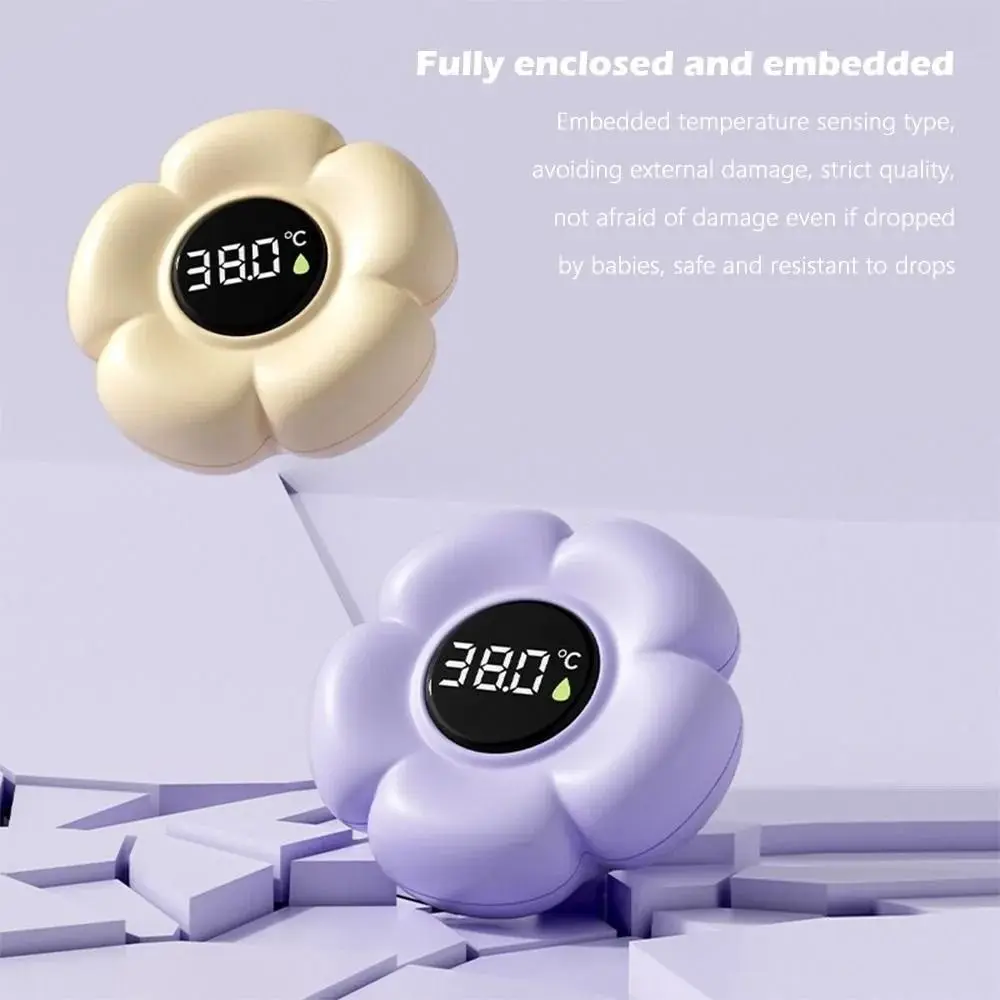 Waterproof Baby Bath Thermometer Flower Shaped Three-color Reminder Digital Water Temperature Meter LED Screen Display