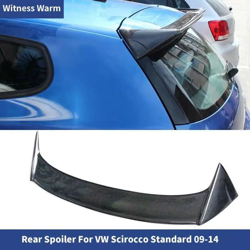 

Carbon Fiber Rear Roof Spoiler Lip Trunk Wings for Volkswagen Scirocco Standard Bumper Car Body Kit 2009 - 2014 Frp Unpaint