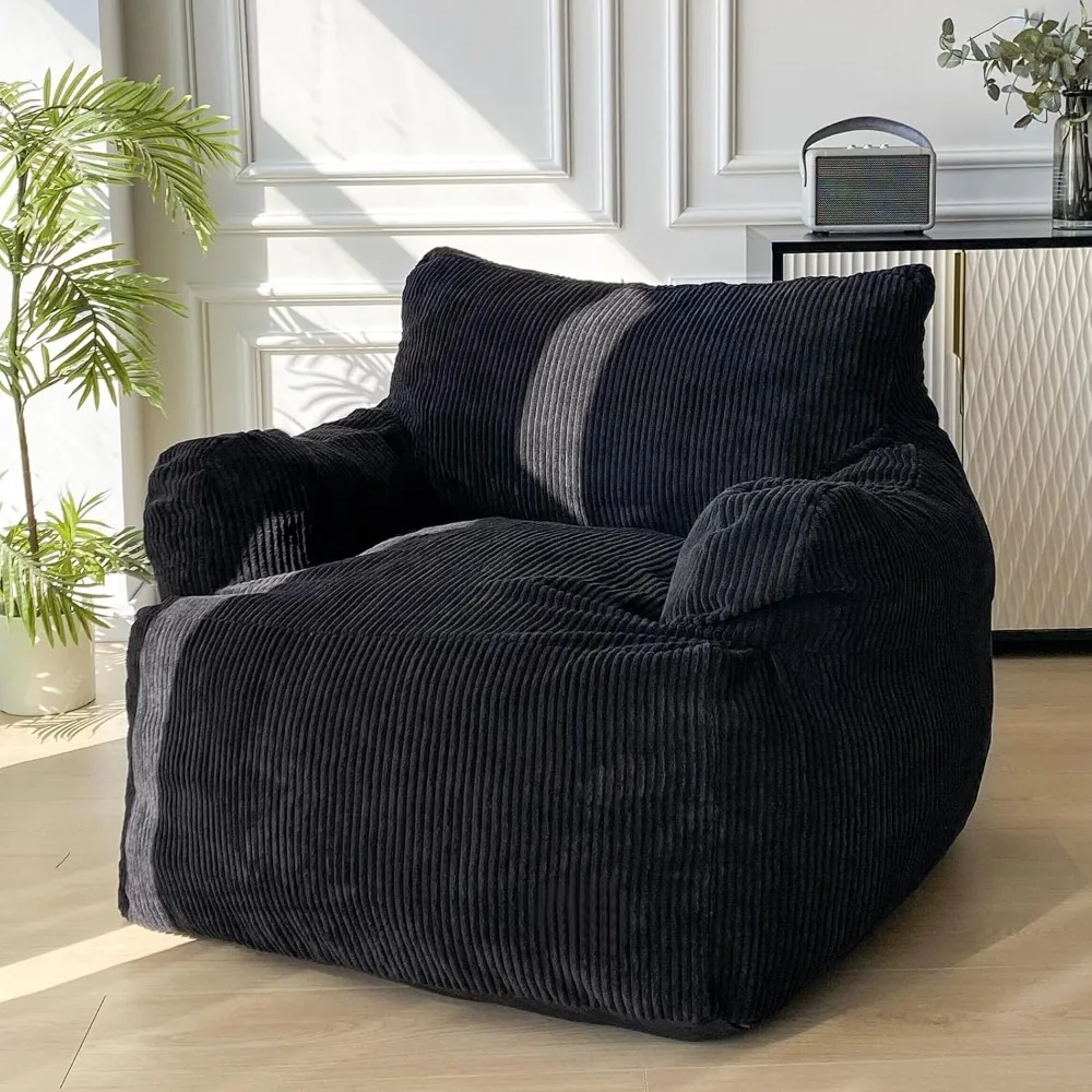 Large Bean Bag Chair, 44 Inch, with Padding, Large Living Room Bean Bag Chair for Adults,Casual Lazy Boy SofaBean Bag Sofa Chair