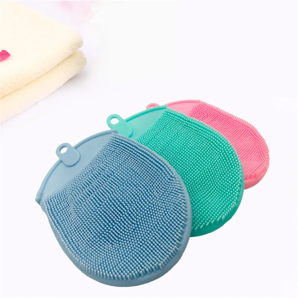 Massage Bath Towel Silicone Bath Brush Skin Clean Silicone Bath Brushes Shower Gloves Bath Scrub Remover Body Exfoliating