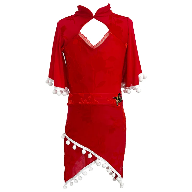 النمط الصيني الجديد النمط الصيني تحسين زي الرقص اللاتيني شيونغسام، الجسم الانقسام الإناث الأطفال الصيف التخسيس والنحيف