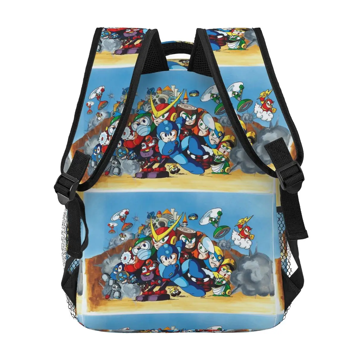 Classic Megaman 2 Backpacks Boys Girls Bookbag Students School Bags Cartoon Laptop Rucksack Shoulder Bag Large Capacity