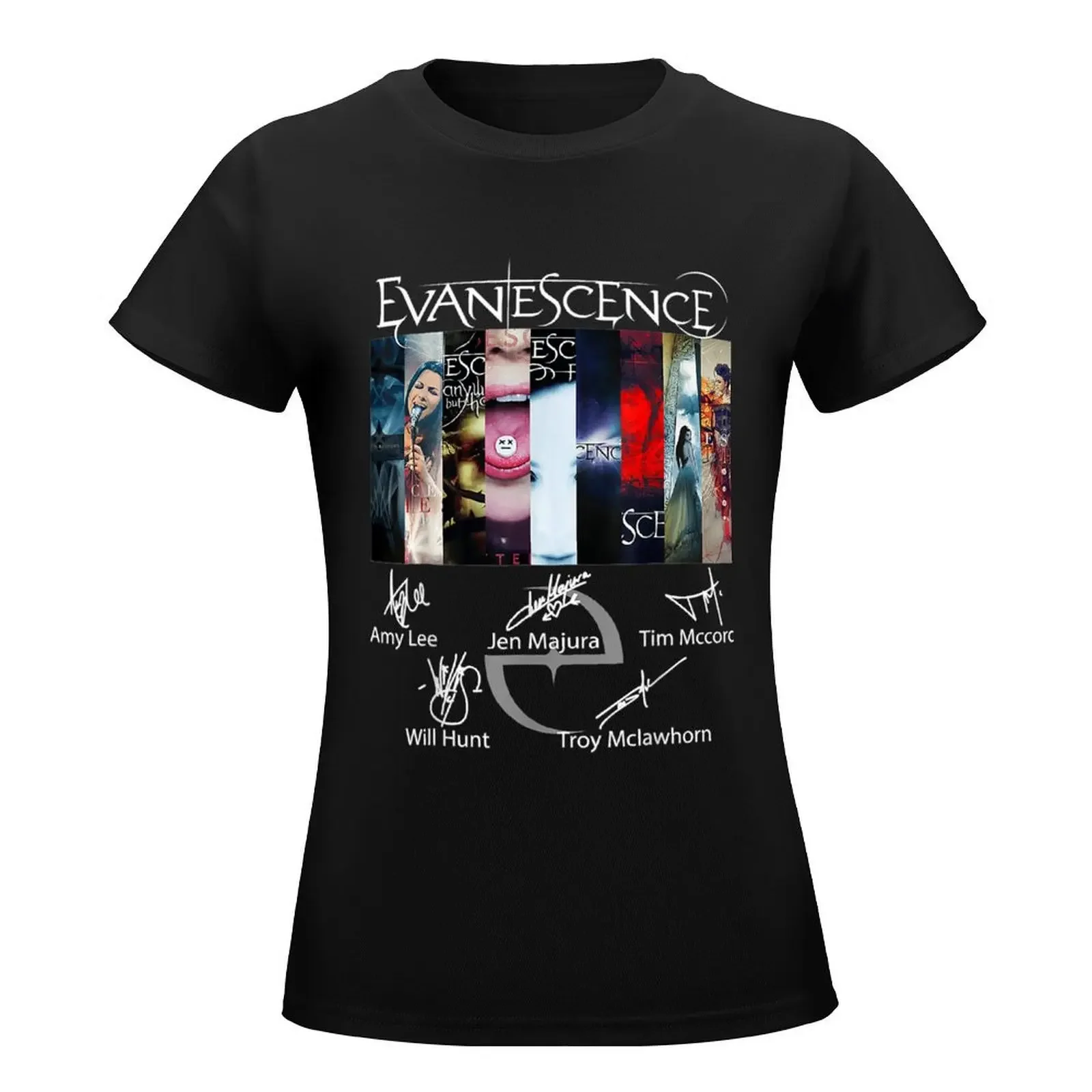 Vintage Evanescences Art Band Music Legend 80s 90s T-Shirt graphics vintage clothes plain t shirts for Women