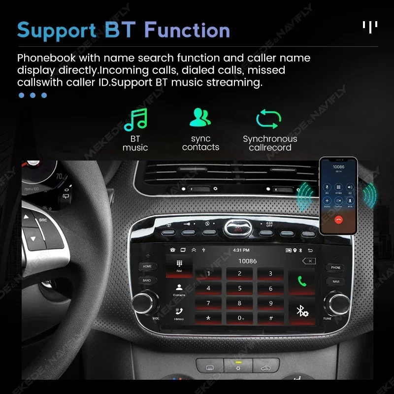 2 Din مشغل فيديو أندرويد لشركة فيات لينيا بونتو EVO 2012-2015 Carplay راديو السيارة Autoradio نظام تحديد المواقع والملاحة الوسائط المتعددة ستيريو الصوت #5